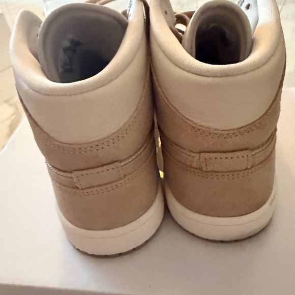 Jordan High-Top Sneaker in Beige and Cream - Picture 5 of 6